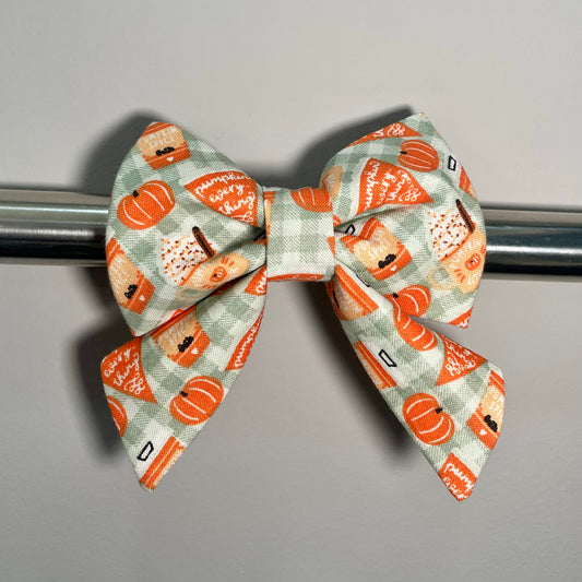 Pumpkin Everything Collar Bow