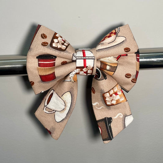 Coffee Lover Collar Bow