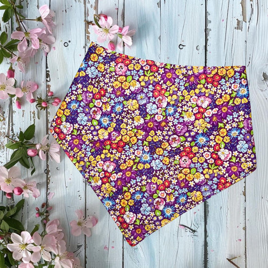 Purple Pansies Bandana