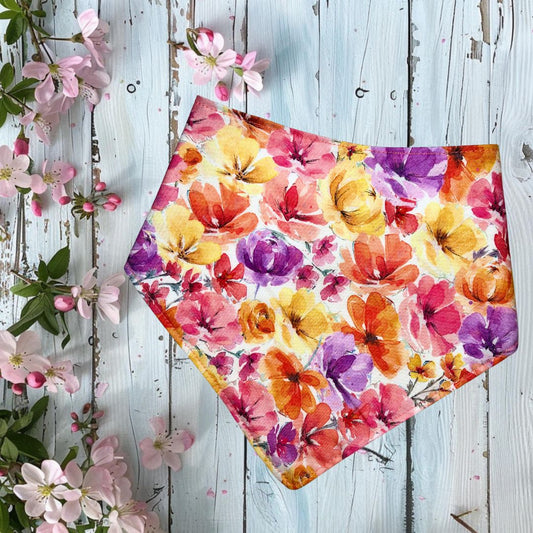 Watercolor Floral Bandana