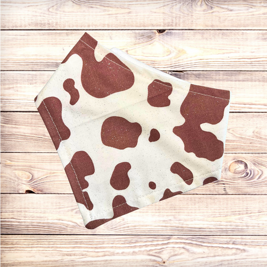 Shimmer Cow Print - Brown Bandana