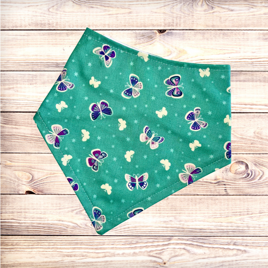 Teal Butterflies Bandana