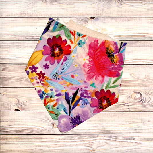 Lilac Watercolor Floral Bandana