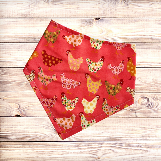 Floral Chickens Bandana