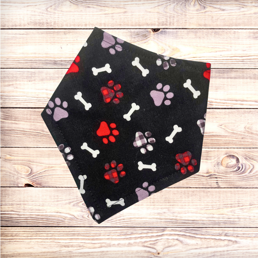 Plaid Paws & Bones Bandana