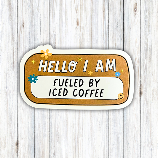 Fueled by Iced Coffee Vinyl Sticker