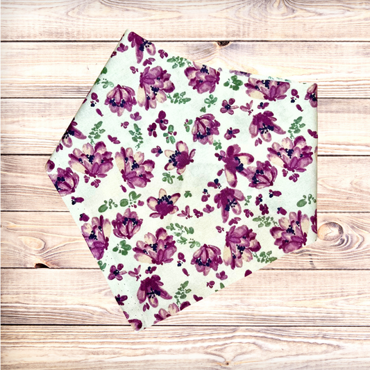 Purple Floral Bandana