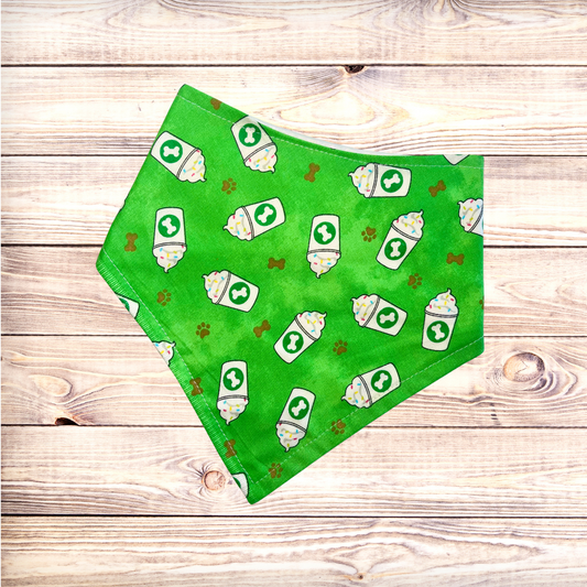 Green Pup Cups Bandana