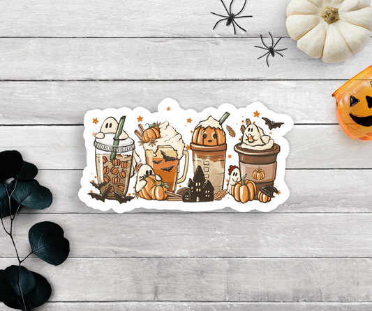 Boo Fall Latte Vinyl Sticker