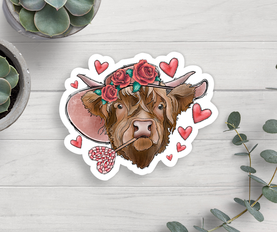 Cow Hearts Vinyl Sticker