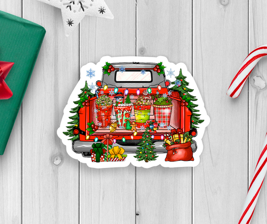 Holiday Truck Vinyl Sticker