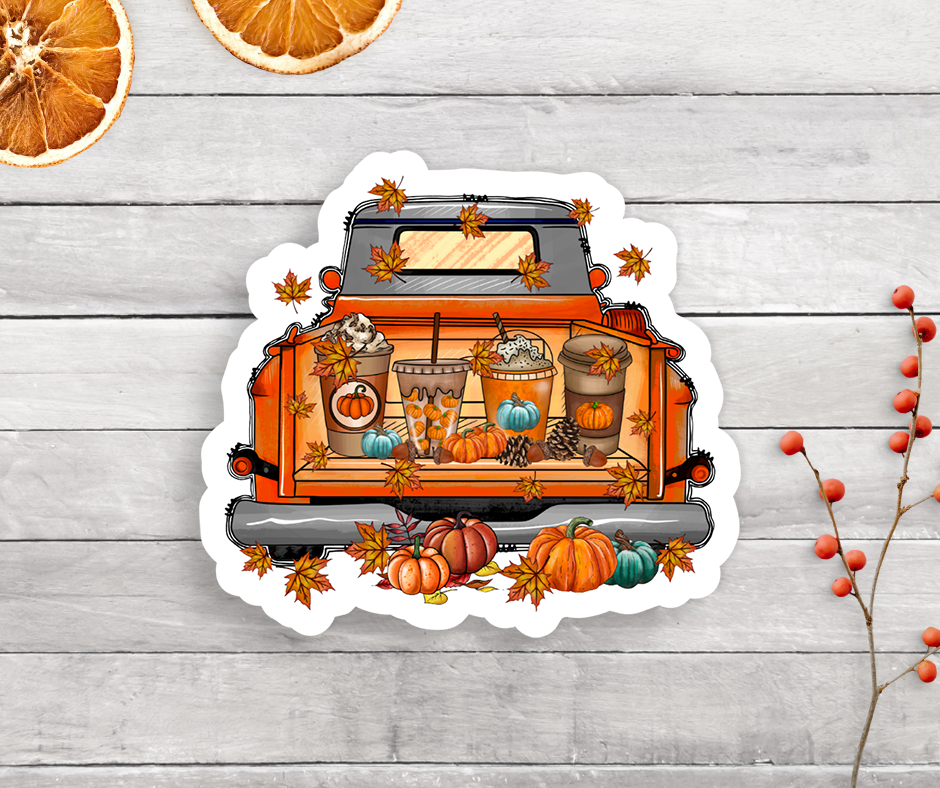 Fall Farm Stickers Fall Farm Truck Vinyl Sticker – The Corgi Cookie Co.